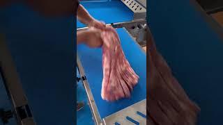 肉类加工厂都在用的鲜肉分条机 Meat strip cutter #machine #food