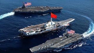 Chinese Navy Ship SURROUNDED by US Aircraft Carriers, Then THIS Happened...