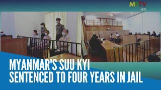 Myanmar's Suu Kyi sentenced to four years in jail