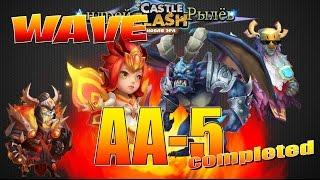 Castle Clash/Битва Замков, Волна АА пройдена без дракона и гарпии, Wave AA