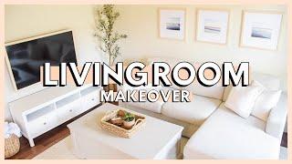 DIY LIVING ROOM MAKEOVER ON A BUDGET | living room decorating ideas 2022 + living room makeover