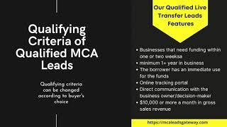 Why MCA Live Transfer Leads from MCA Leads Gateway | Merchant Cash Advance Live Transfer Leads