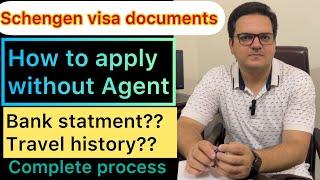 Schengen visa documents | How to apply schengen visa | Bank statement for schengen visa |