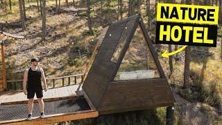 NATURE HOTEL w/ A-FRAME CABINS & TINY HOMES on 35 Acres! (Full Tour)