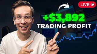 TRADING STRATEGY FOR BEGINNERS | HOW I MADE $3,892 in 8 MIN - NEW TRADING STRATEGY