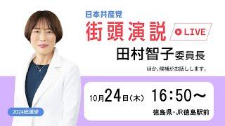 徳島・田村智子委員長の街頭演説　2024.10.24