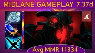  7.37d Shadow Fiend |K+A-D - 23 KP - 73%| Mid Gameplay - Dota 2 Top MMR