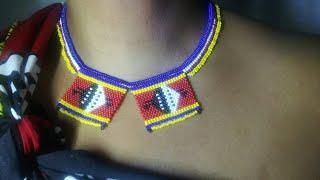 Part 1 of 5 Swazi  traditional neck piece LIGCEBESHA tutorial