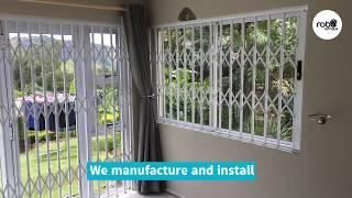 Window Burglar Bars and Retractable Security Gates by Robo Door Zambia