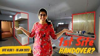 Architect Pooja Kothari | Site Vlog 1 | FIRST SITE HANDOVER 2023? SITE VISIT | 3BHK Interior Design