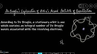 Class XII Atoms- De Broglie's explanation of Bohr's Second Postulate (Part 9)