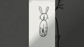 How to draw a rabbit easy steps #shorts #drawing #sketch #bunny #rabbit #cute