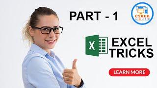 How to use Short Tricks in MS Excel || Part - 1 || CYBER HOUSE ||