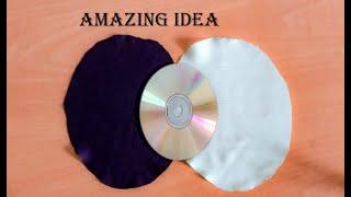 Great Idea can you make with CD and Recycled Fabric _Craft Creations