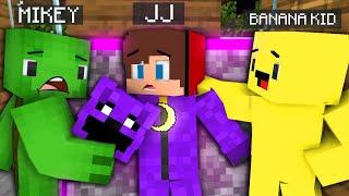 Mikey Unmasked the Catnap - it Turned Out to be JJ with Banana Kid - Maizen Minecraft Animation