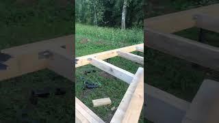 Основание под каркасный летний домик на сваях