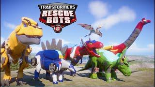 Transformers Rescue bots Dino Island Adventure, Battle and Mod Showcase