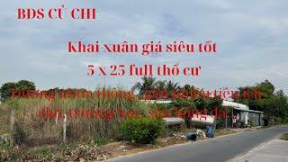 Đất nền Củ Chi giá rẻ 5x25 full thổ cư 125m2. Xã phước vĩnh an, h. Củ Chi