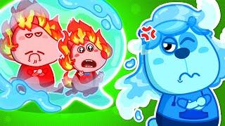 Baby Fire Switched Family  Water and Fire Family Song  Wolfoo Nursery Rhymes & Kids Songs