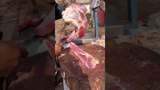 Cow leg cutting desi meat #meat #streetfood #food