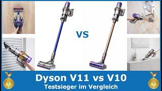 Dyson Akku Staubsauger V10 und V11 (2024)  Testsieger im Vergleich || Welcher ist besser?