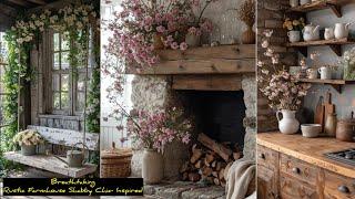  RUSTIC ANTIQUE  Farmhouse decorating ideas & design with a touch of Shabby Chic Vintage style