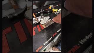 How to replace the bar tip on a Stihl chainsaw light bar. Step-by-step video showing you how repair.