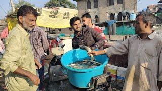 Chattabal's bustling fish market, attracts buyers from every corner of Kashmir