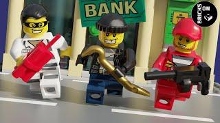 Lego Mega Compilation Bank Robbery Money Heist Police Academy Catch the Crooks Brickfilm Stop Motion