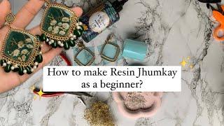 How to make resin Jhumka as a beginner? | Learn Resin Art