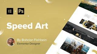 Web Design Speed Art #3 - Travel Site (#Elementor, #Photoshop)