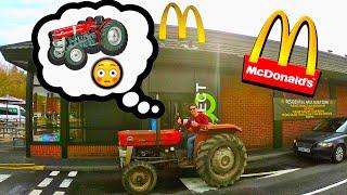 Mcdonald's Drive-Thru With My Vintage Massey Ferguson 135 Tractor!