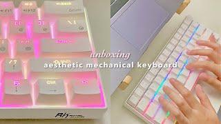 royal kludge rk61 rgb unboxing ⌨️ | best budget wireless mechanical keyboard (typing test & asmr)