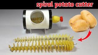 How to make a powerful spiral potato cutter machine using pvc old pipe at home |spiral potato slicer