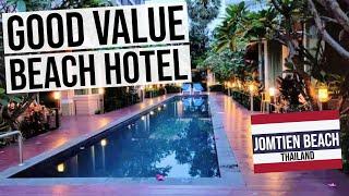 Good value beach hotel right next to Jomtien Beach, Pattaya [English]