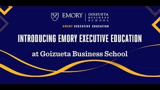 Emory Executive Education Overview