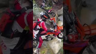 the dirt bike is doing atv stuff 