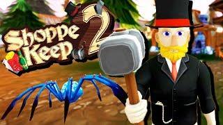 Hunting HUGE Wolves and GIANT Spiders! - Shoppe Keep 2 Gameplay