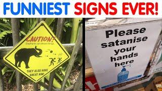 FUNNIEST & DUMBEST Signs That You Must See...