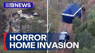 Man dragged to car boot and doused in petrol in horror home invasion | 9 News Australia