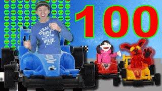 Learn to Count 1 to 100 Numbers with Race Cars Song | Learn English Kids