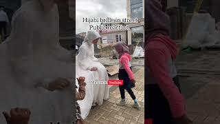 Hijabi bride in street public reaction #muslimah #abaya #hijab #viraltrend #modest #youtubeshorts