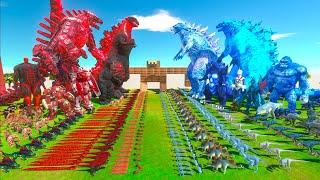 Devil SHIN GODZILLA x MECHAGODZILLA + Team Red VS GODZILLA Ice Frostbite x SHIMO GODZILLA Team Blue