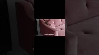 Pink Velvet Sectional Sofa Set