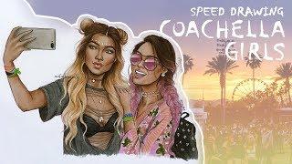  COACHELLA GIRLS Speed Drawing 