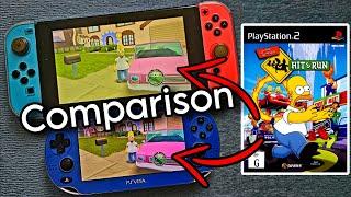 Ps Vita Vs Switch Simpsons Hit&Run Native Port Comparison