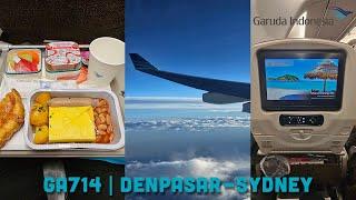 TERBANG PAGI dengan Garuda Indonesia A330-300 | GA714 Denpasar-Sydney