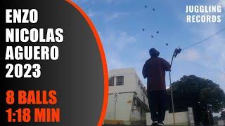 Enzo Nicolas Aguero - 8 Balls - Juggling World Record