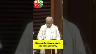 Why did Kerala Governor Arif Mohammed Khan cut short his speech during the Budget Session?