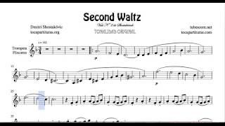 Second Waltz by Shostakovich Sheet Music for Trumpet and Flugelhorn